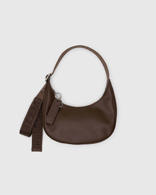 BAGGU Small Recycled Leather Crescent Bag