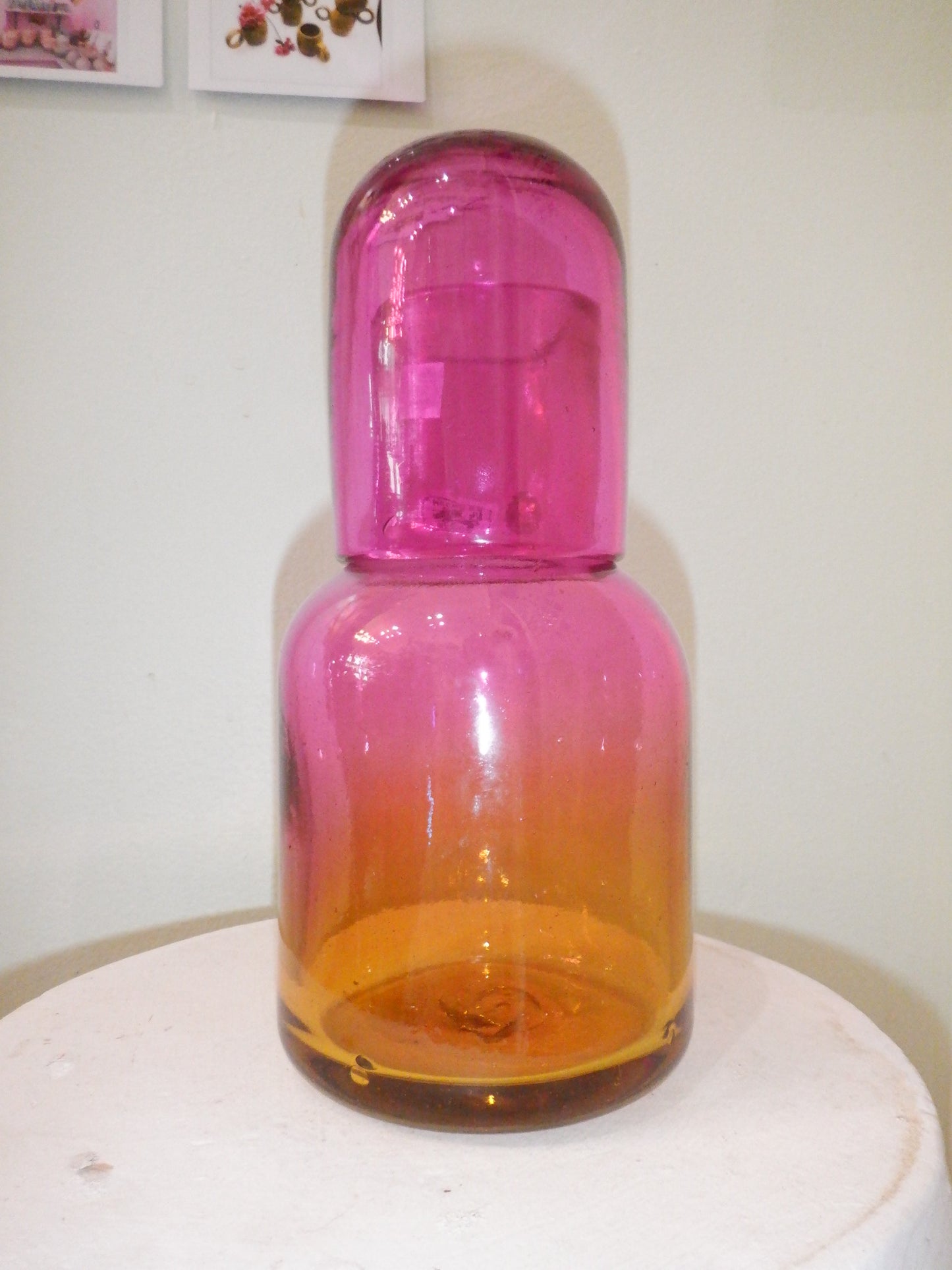 Glass Carafe Bottle Set - For Bar or Nightstand