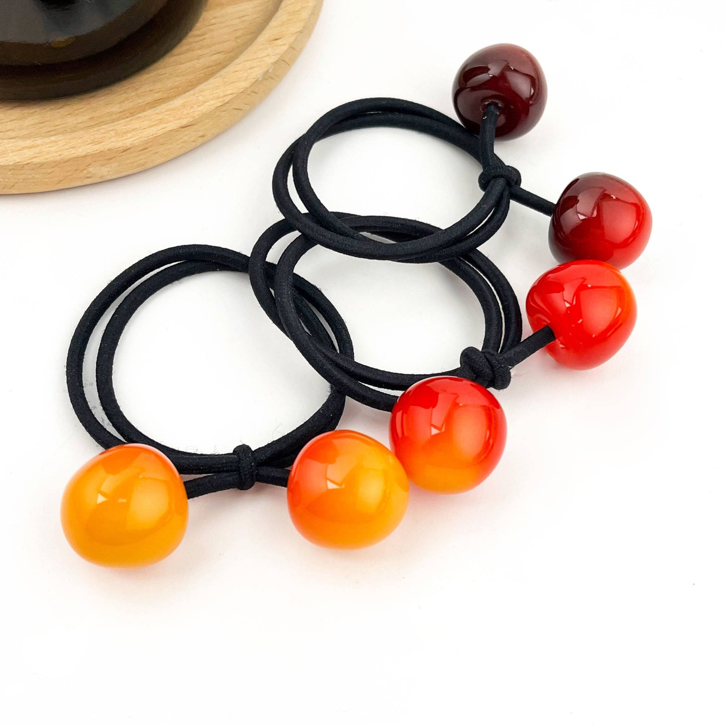 Cherry Hair Tie, Cute Fruit-Inspired Hair Accessories