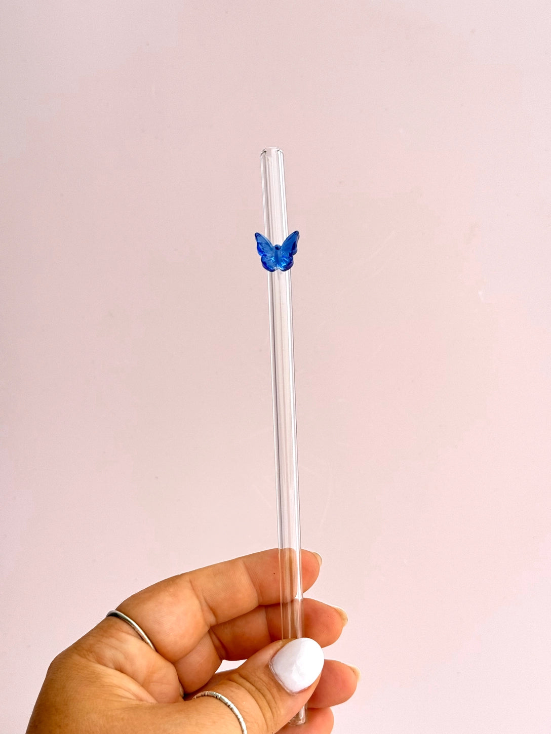 Flower Garden Reusable Glass Straw