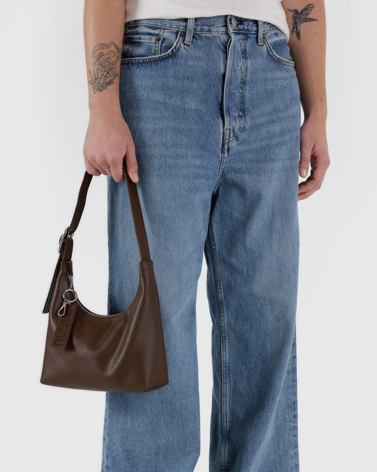 BAGGU Mini Recycled Leather Shoulder Bag