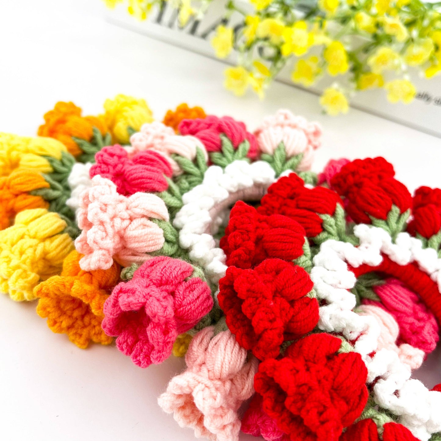 Handwoven Flower Hair Tie