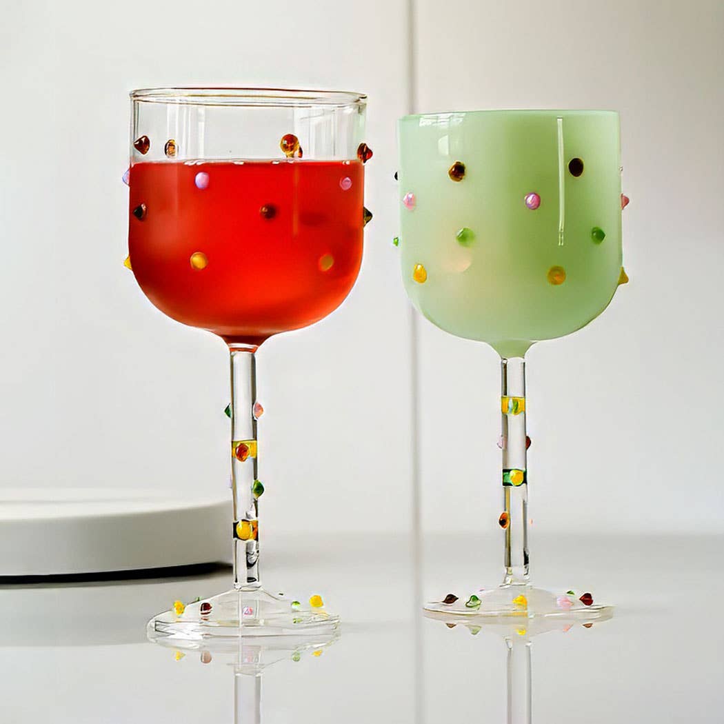 Dotted Wine Glass