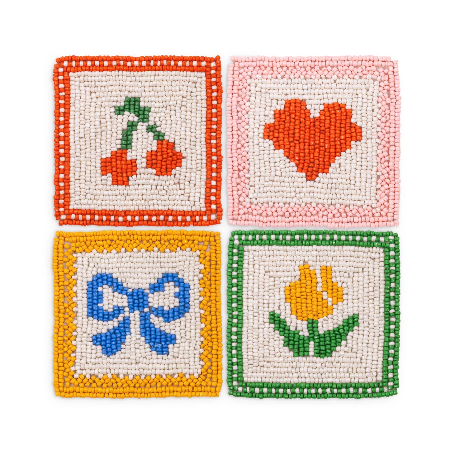 Beaded Quilt Coasters