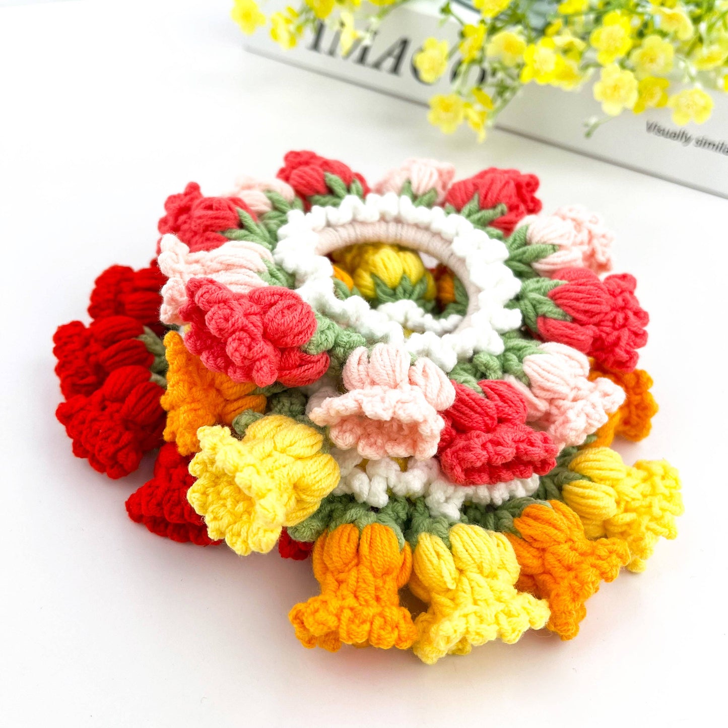 Handwoven Flower Hair Tie