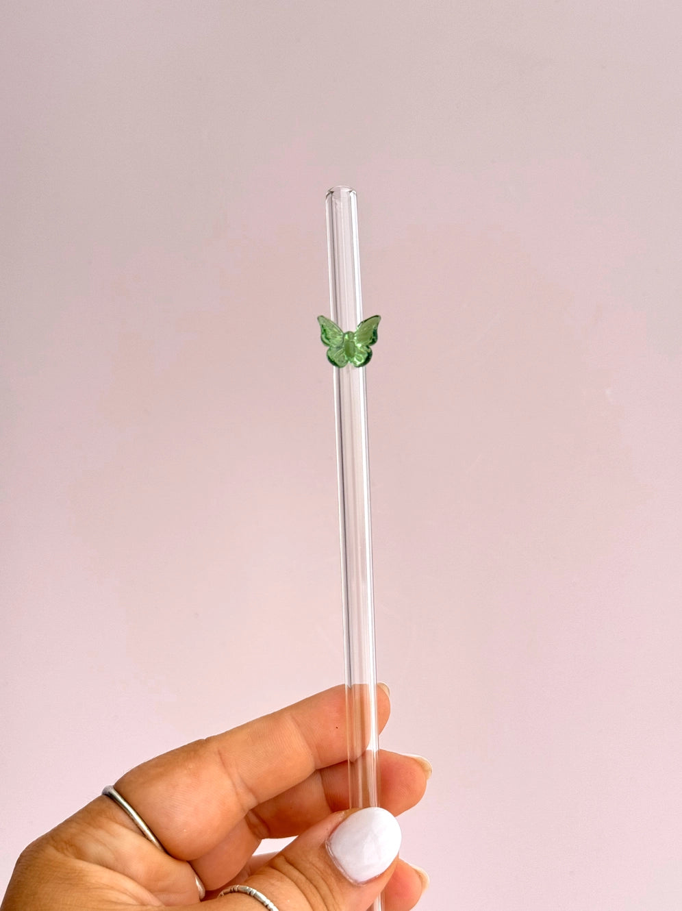 Flower Garden Reusable Glass Straw