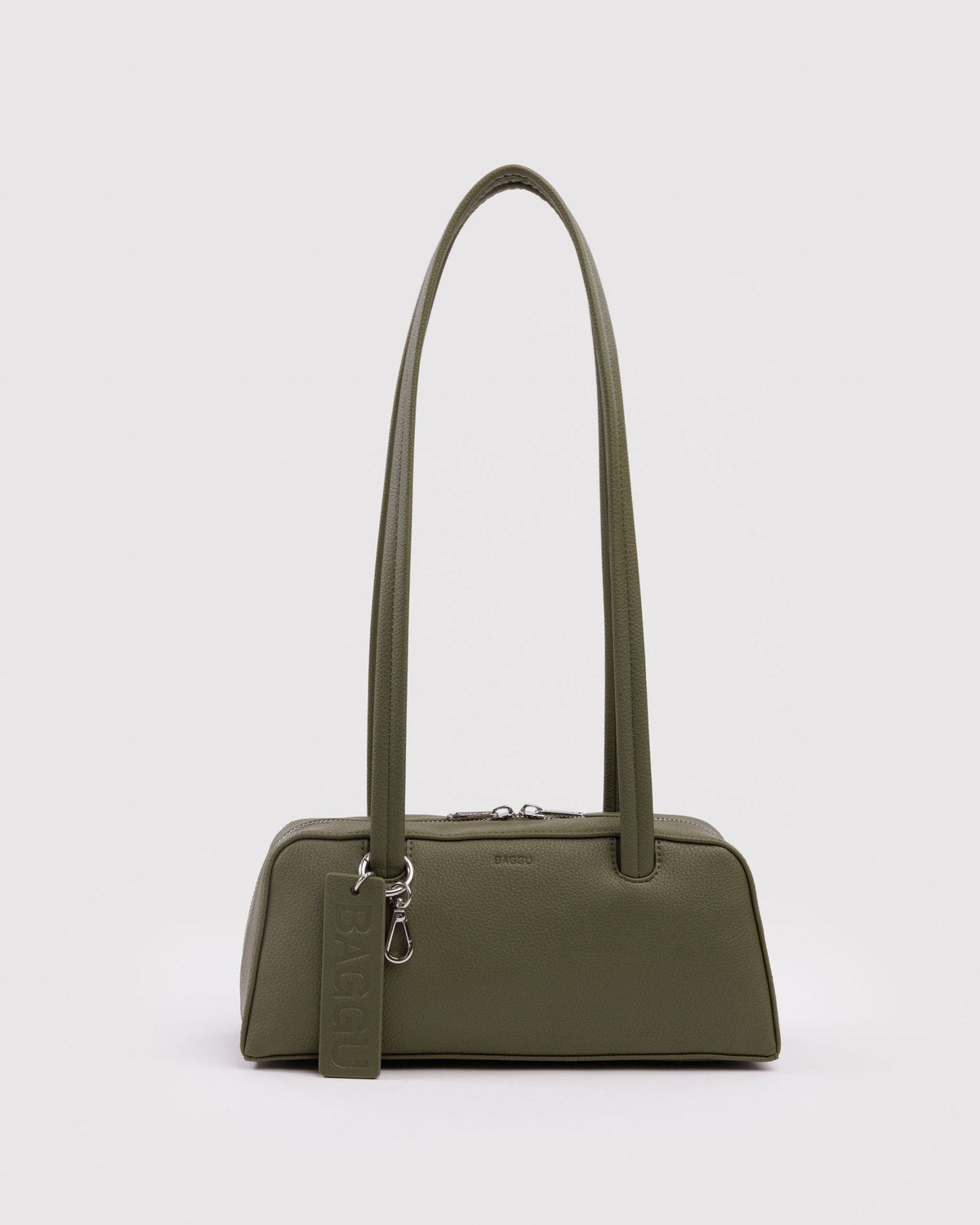 BAGGU Small Recycled Leather Bowler Bag