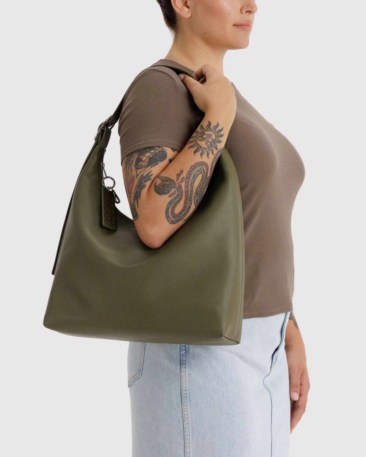 BAGGU Recycled Leather Shoulder Bag