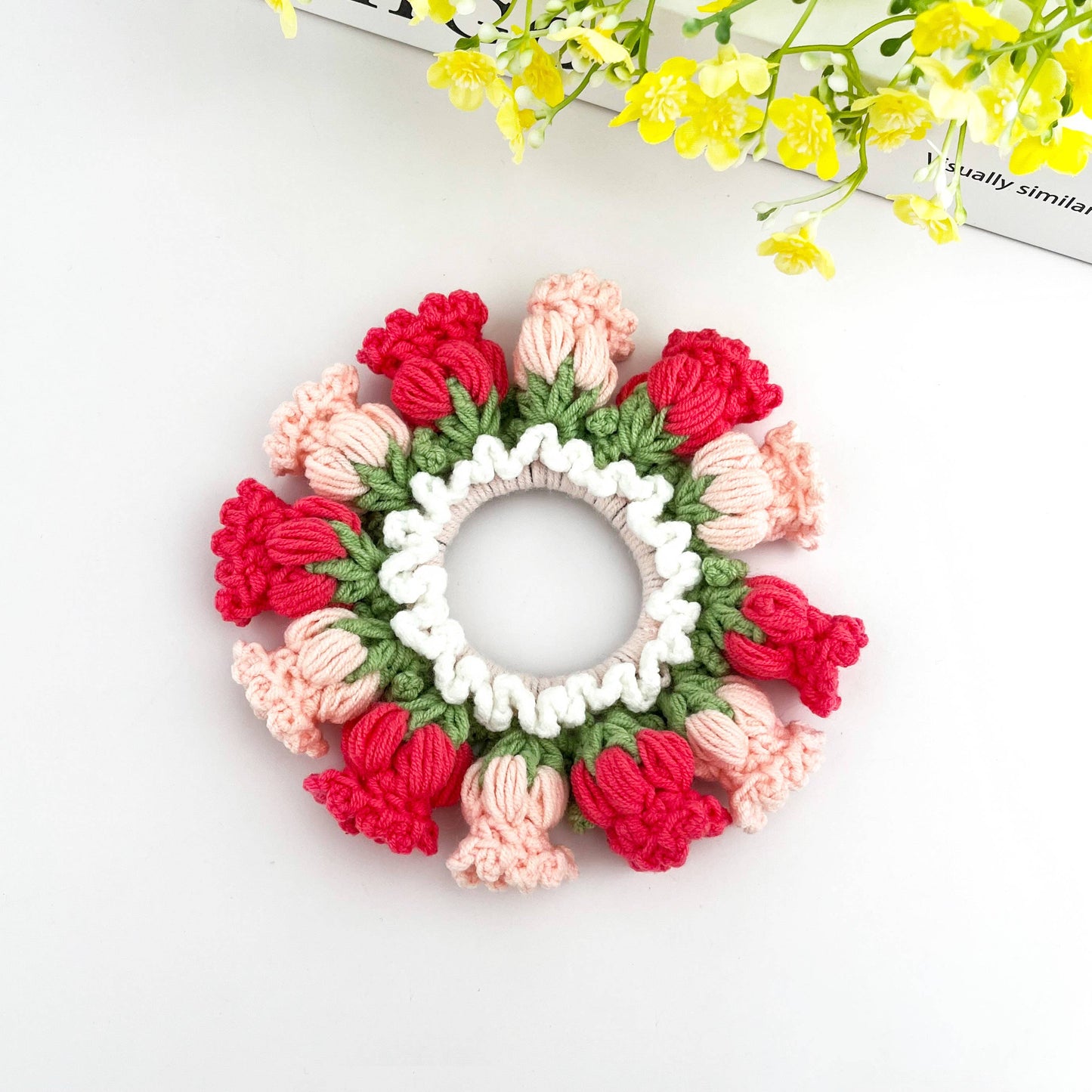 Handwoven Flower Hair Tie