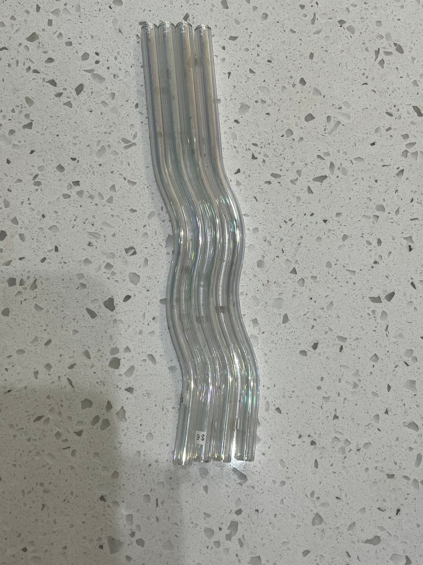 Wiggly Reusable Glass Straw