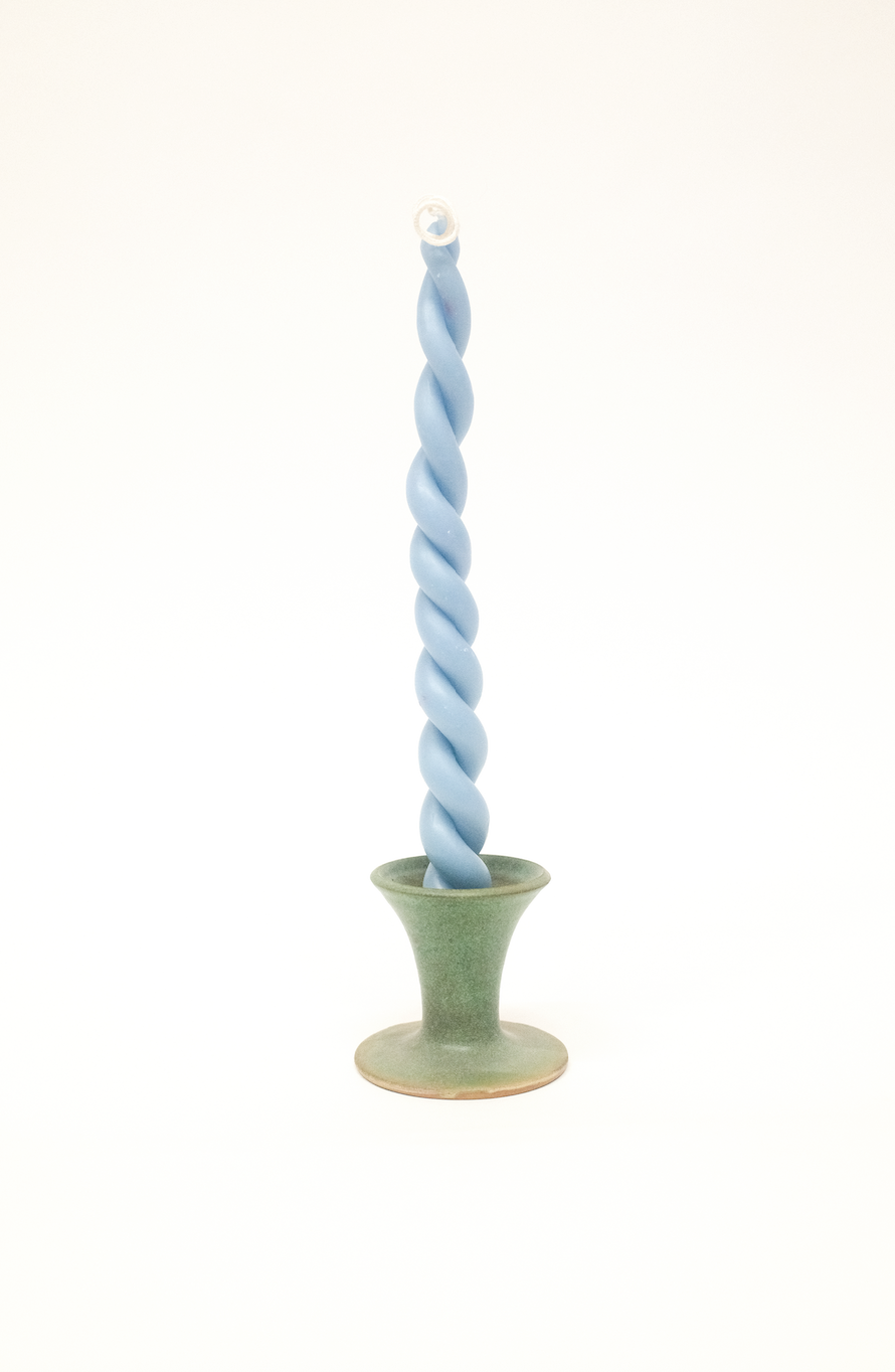 Twisted Beeswax Taper Candle