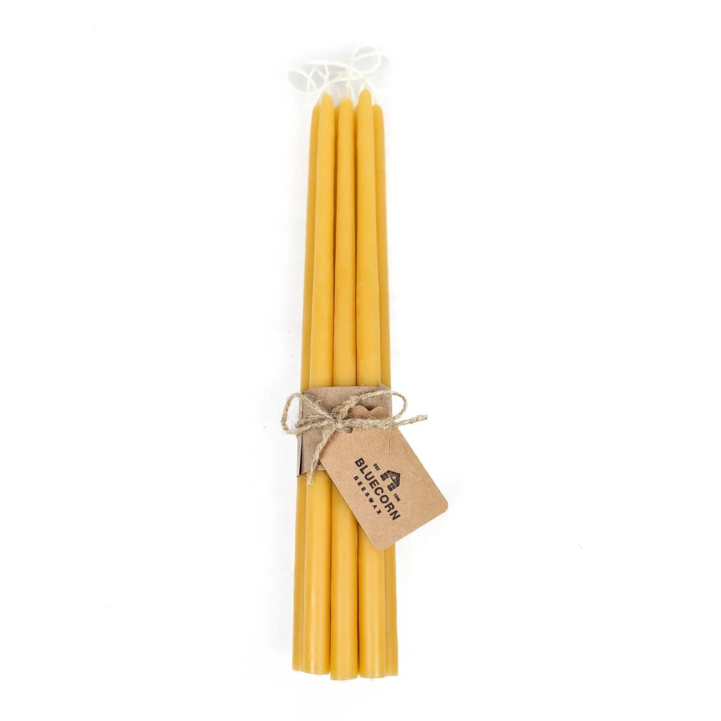 Bluecorn Candles Hand-Dipped Thin Beeswax Tapers