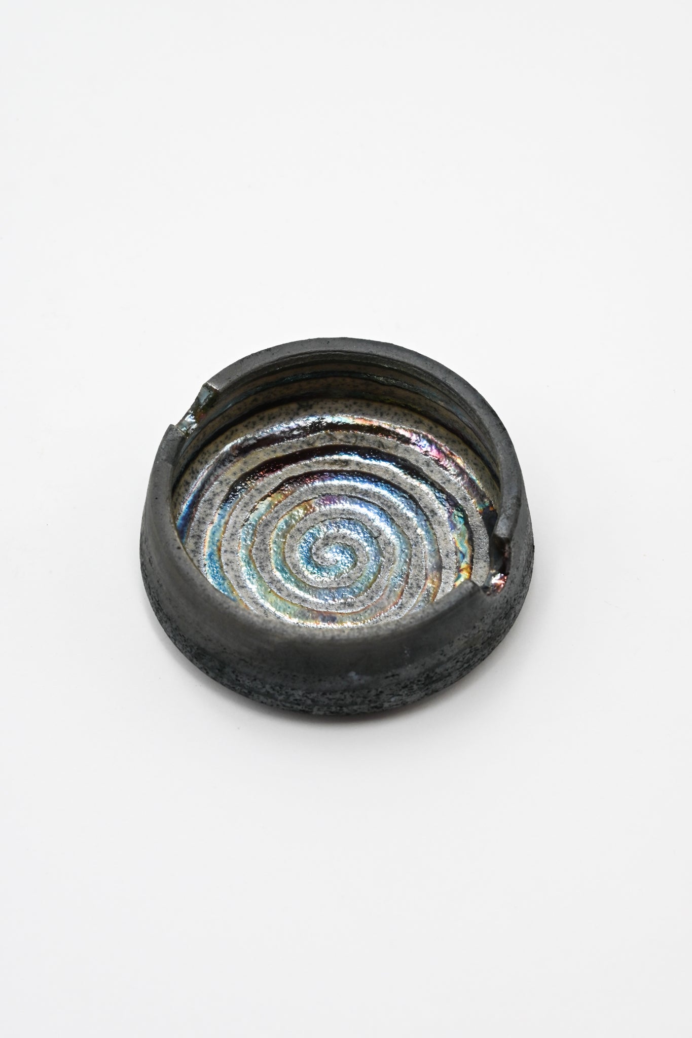 Raku Fired Mini Ashtray 001