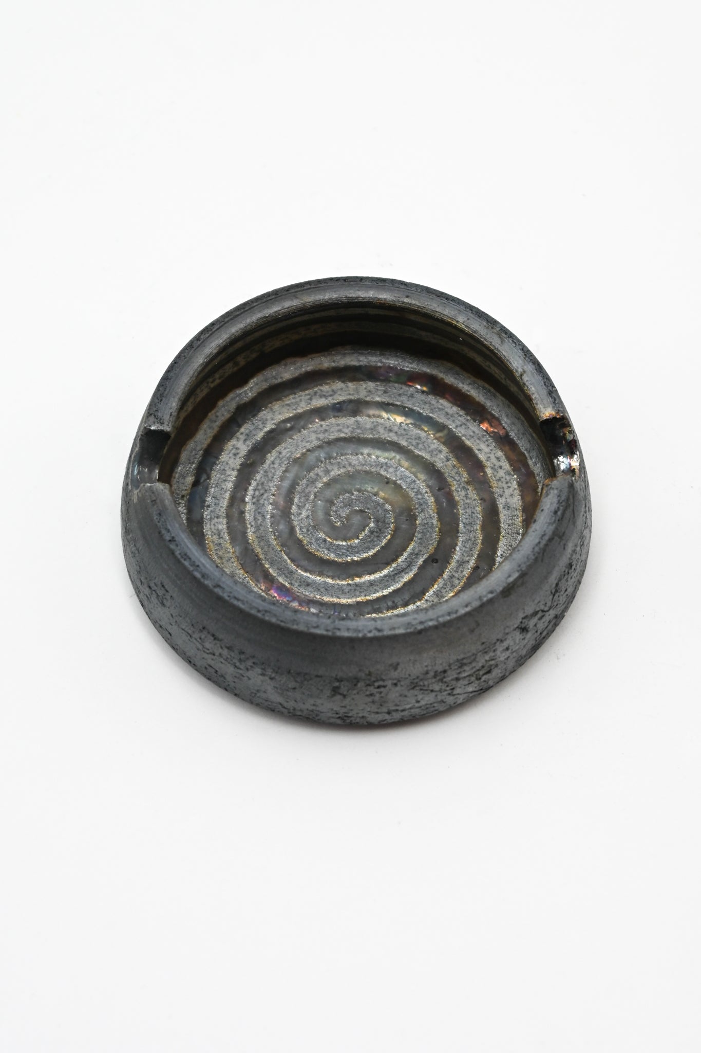 Raku Fired Mini Ashtray 001