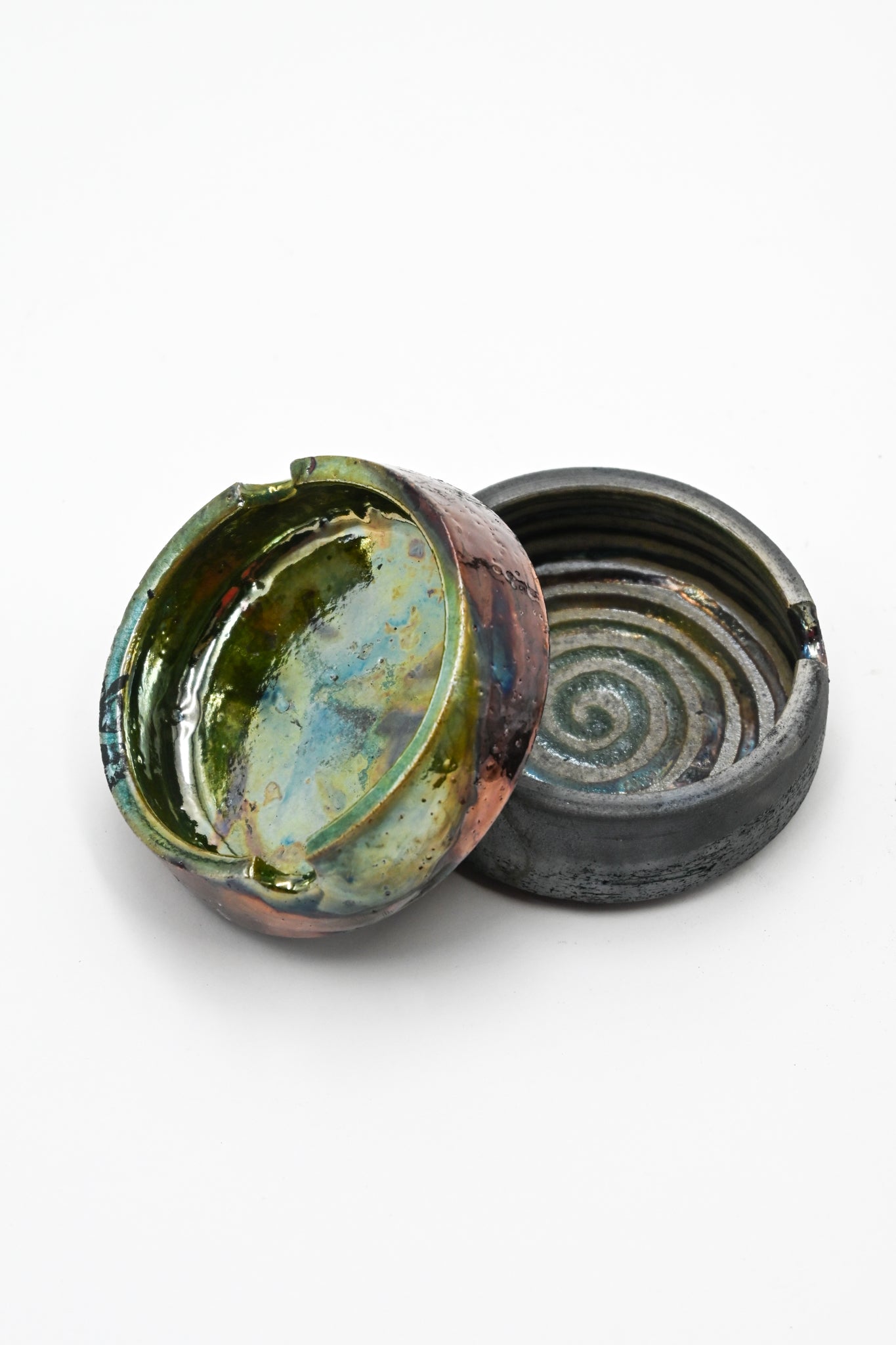 Raku Fired Mini Ashtray 001