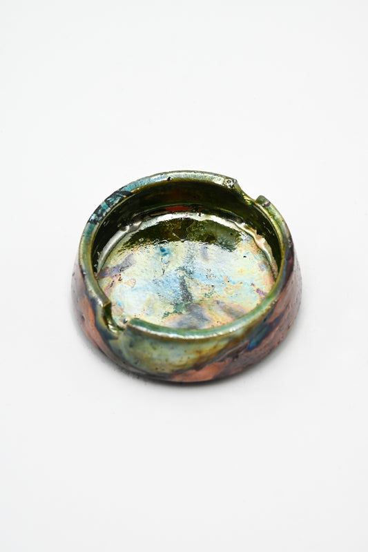 Raku Fired Mini Ashtray 002