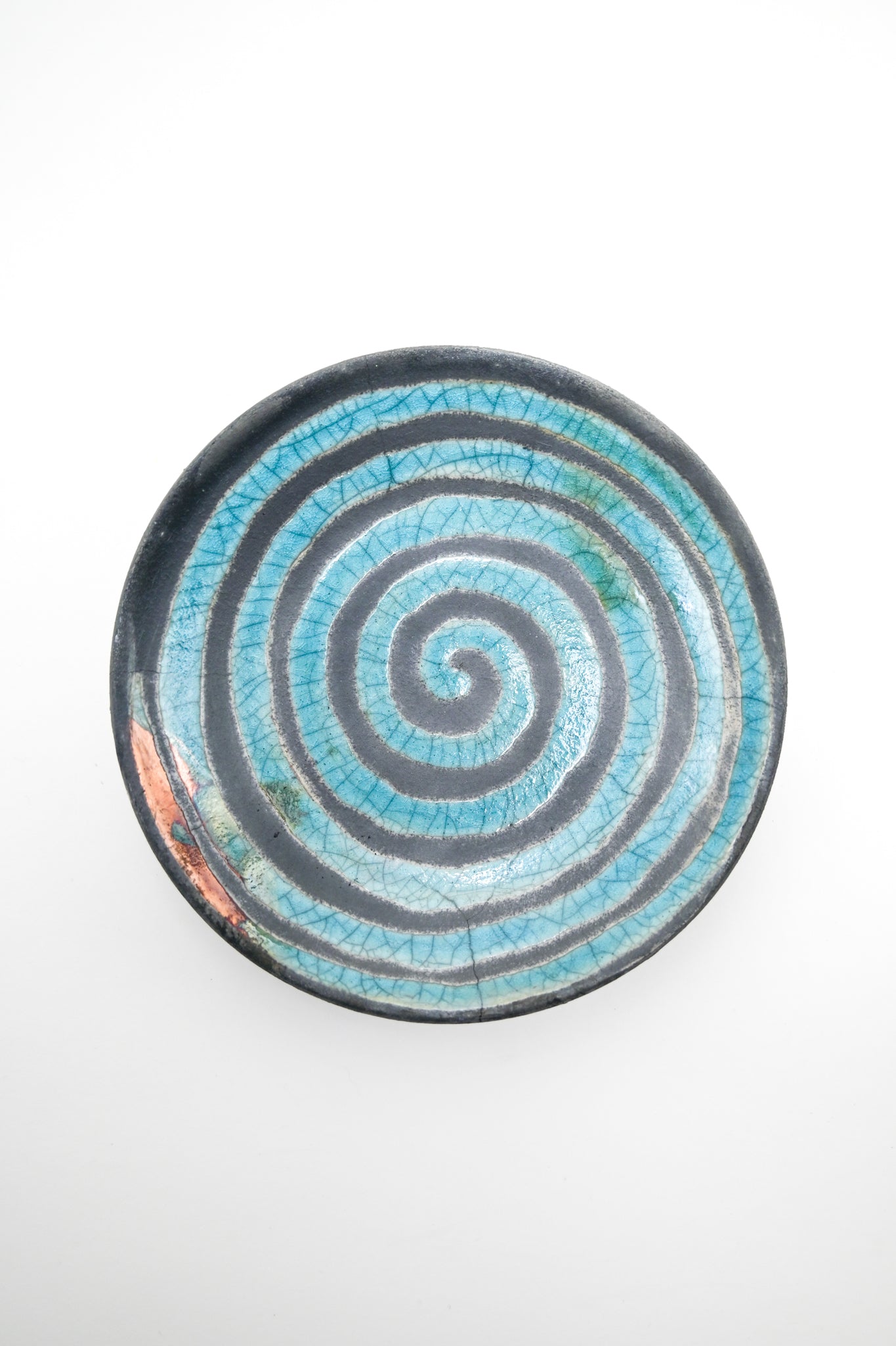 Raku Fired Dish 001