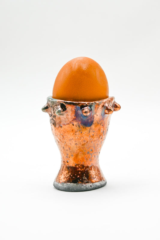 Raku Egg Cup 005