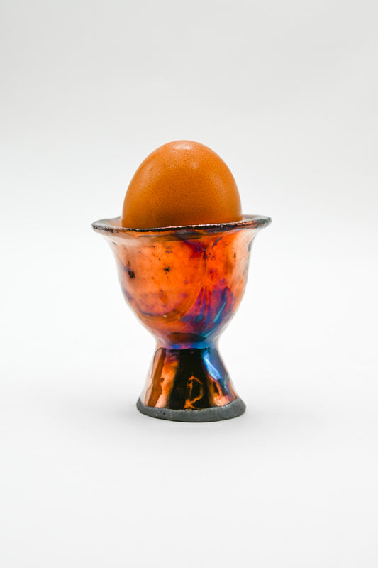 Raku Egg Cup 004