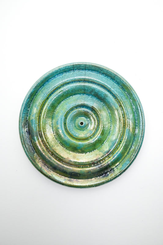 Raku Fired Incense Holder 018