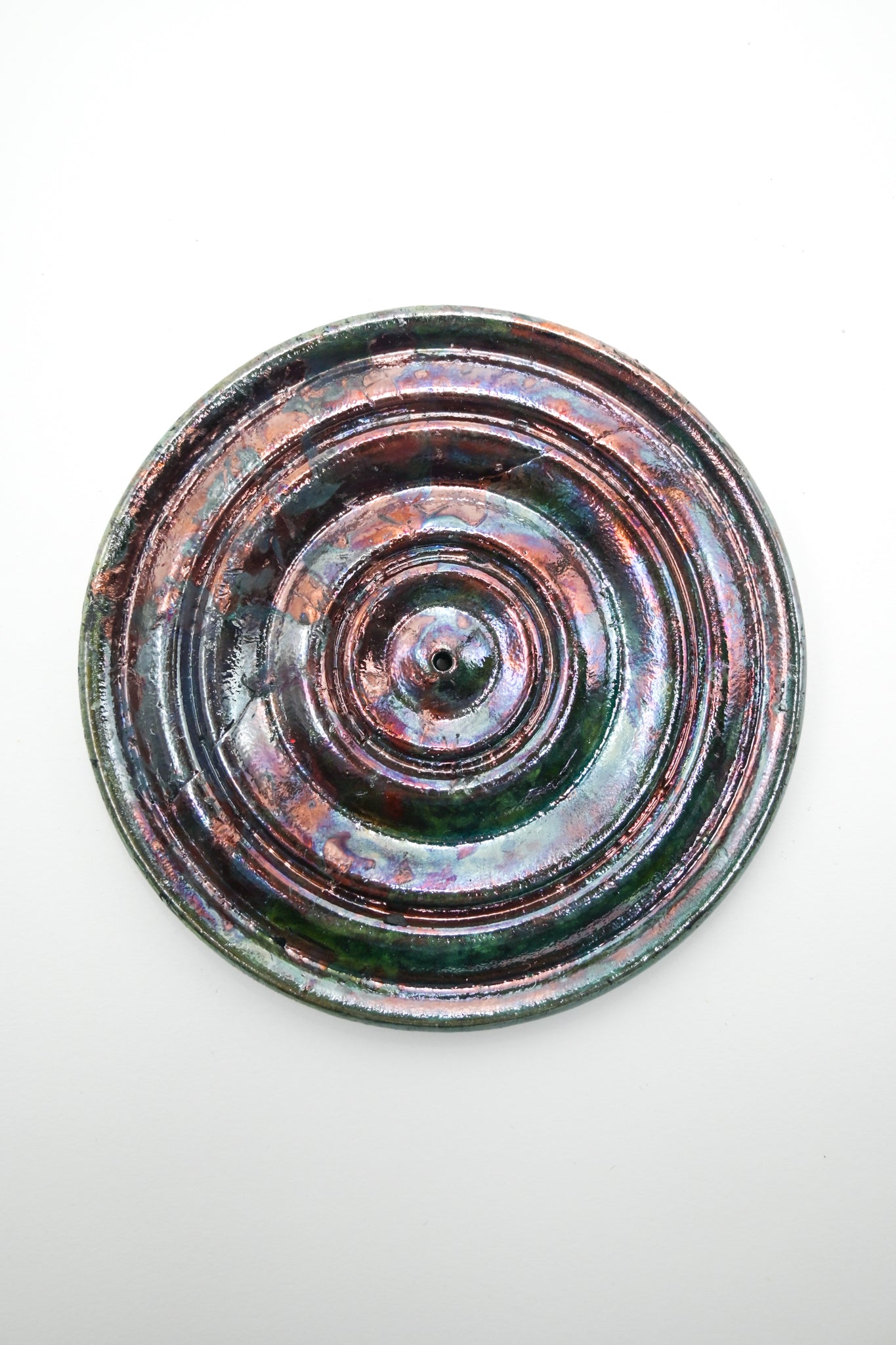 Raku Fired Incense Holder 020