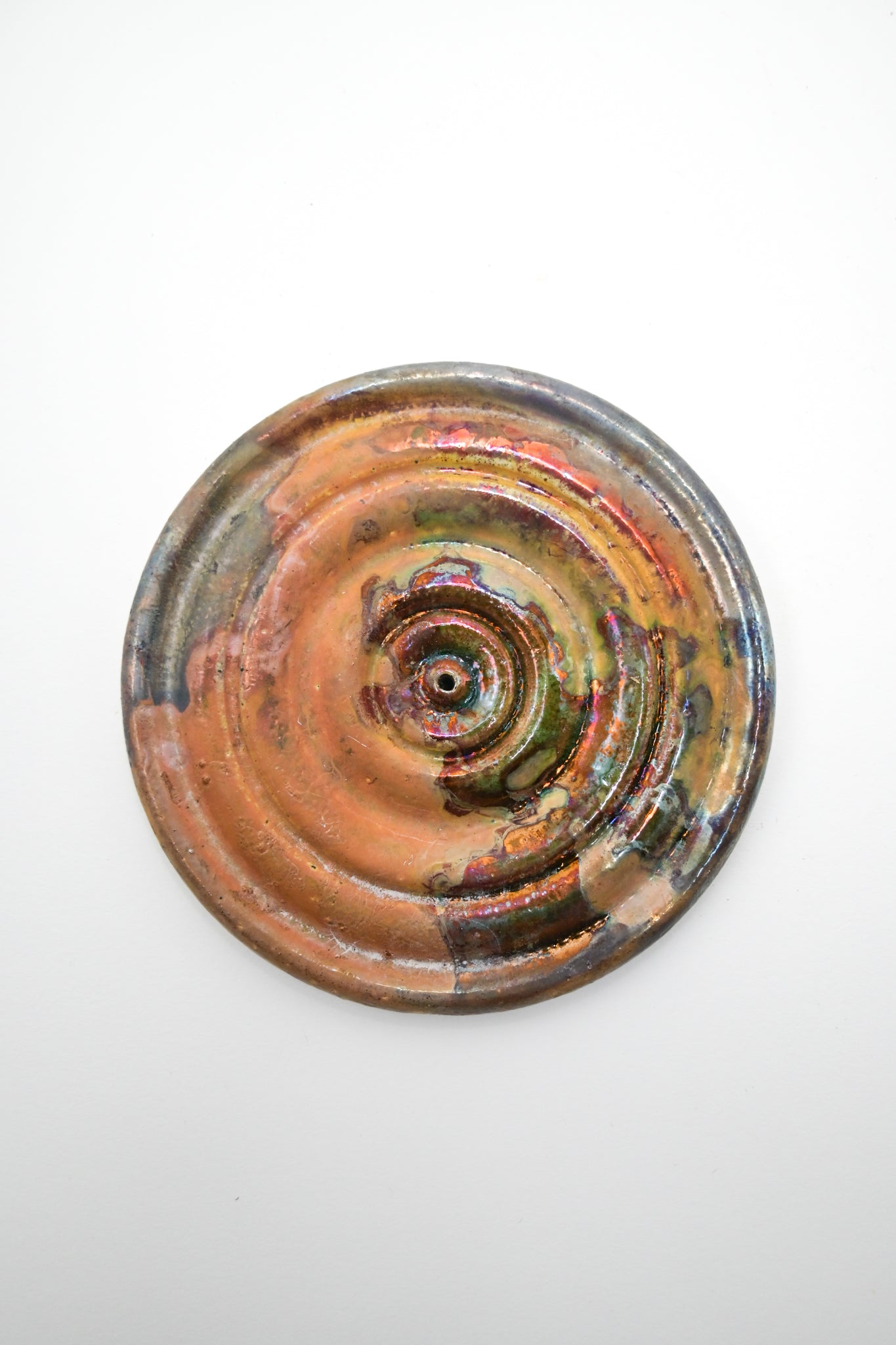 Raku Fired Incense Holder 021