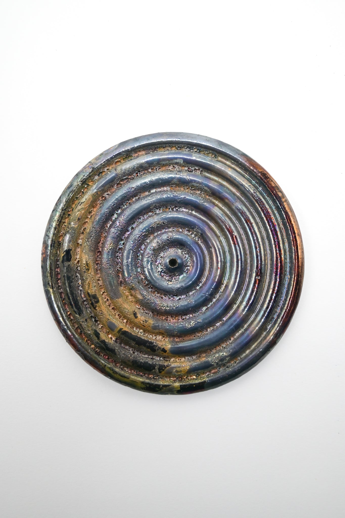 Raku Fired Incense Holder 022