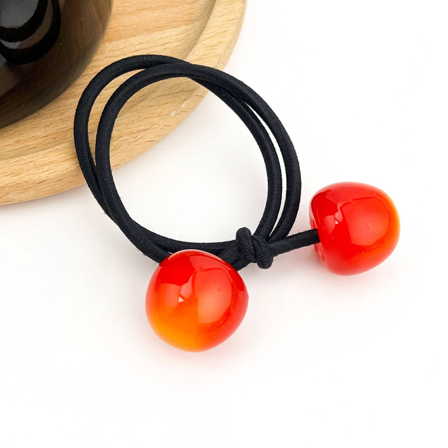 Cherry Hair Tie, Cute Fruit-Inspired Hair Accessories