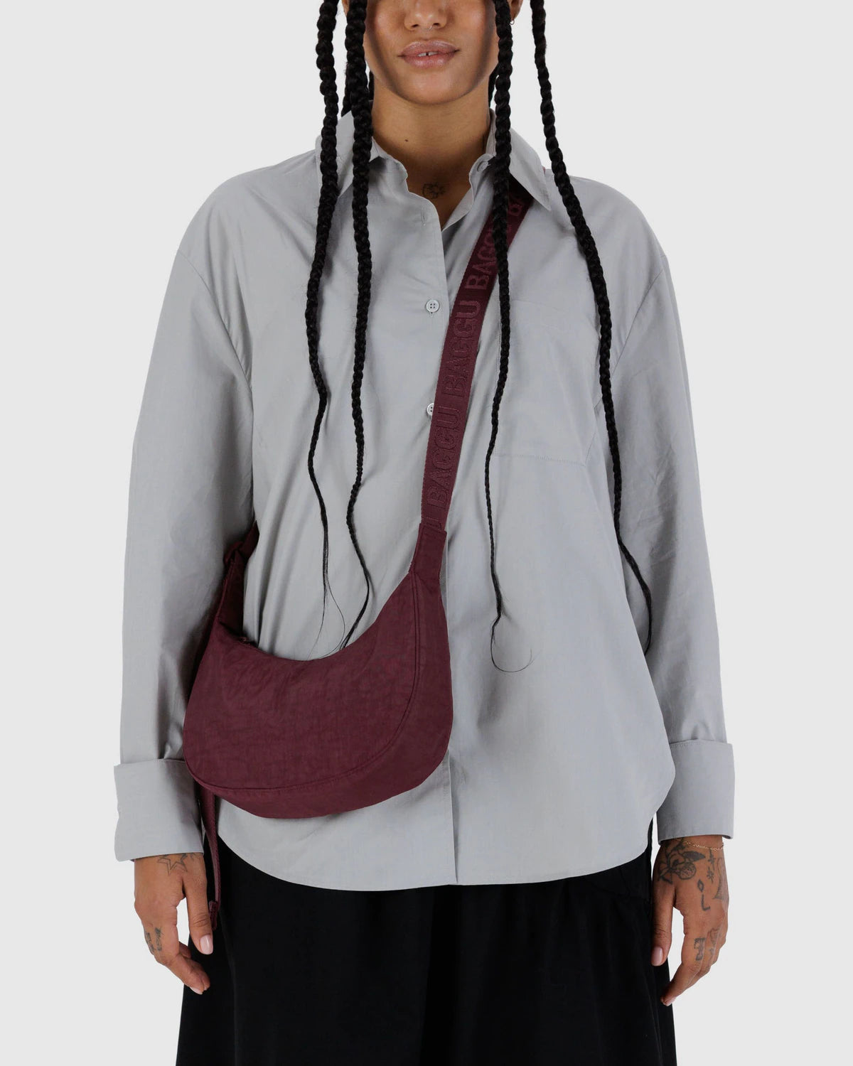 BAGGU Small Nylon Crescent Bag