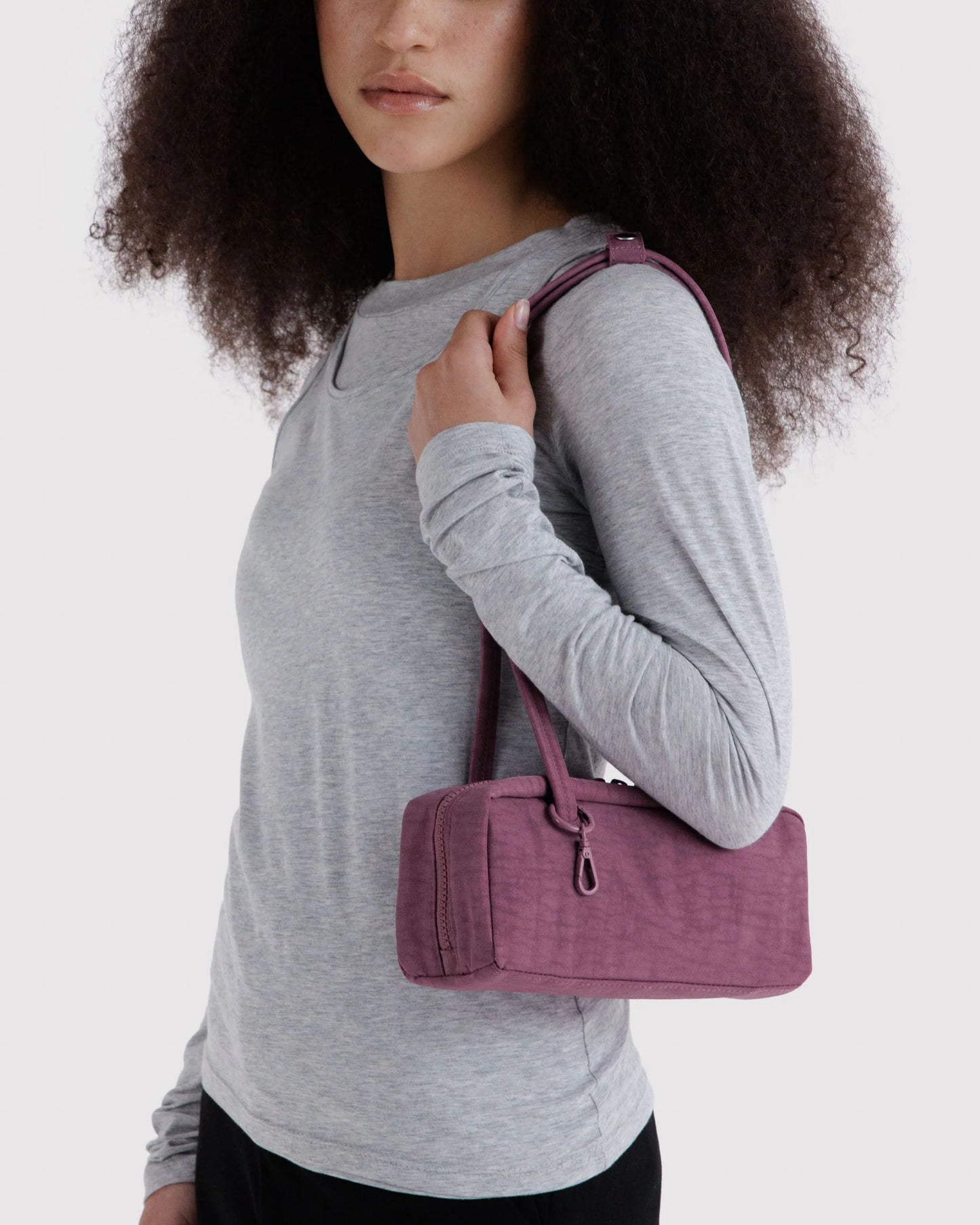 BAGGU Small Nylon Bowler Bag