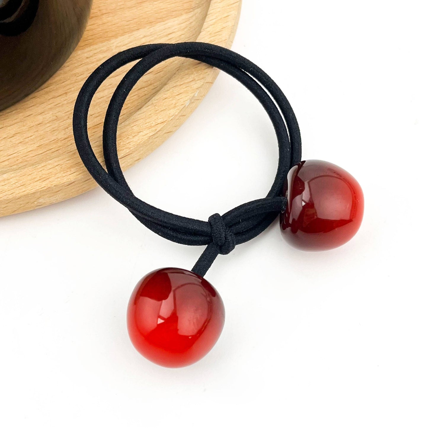 Cherry Hair Tie, Cute Fruit-Inspired Hair Accessories