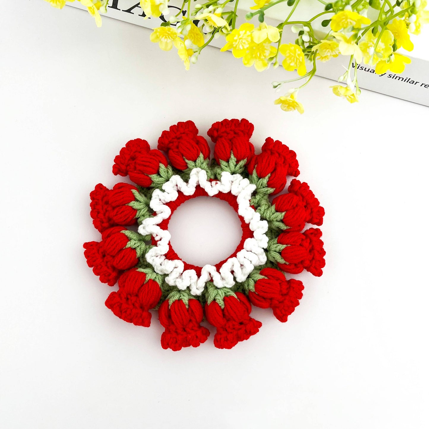 Handwoven Flower Hair Tie