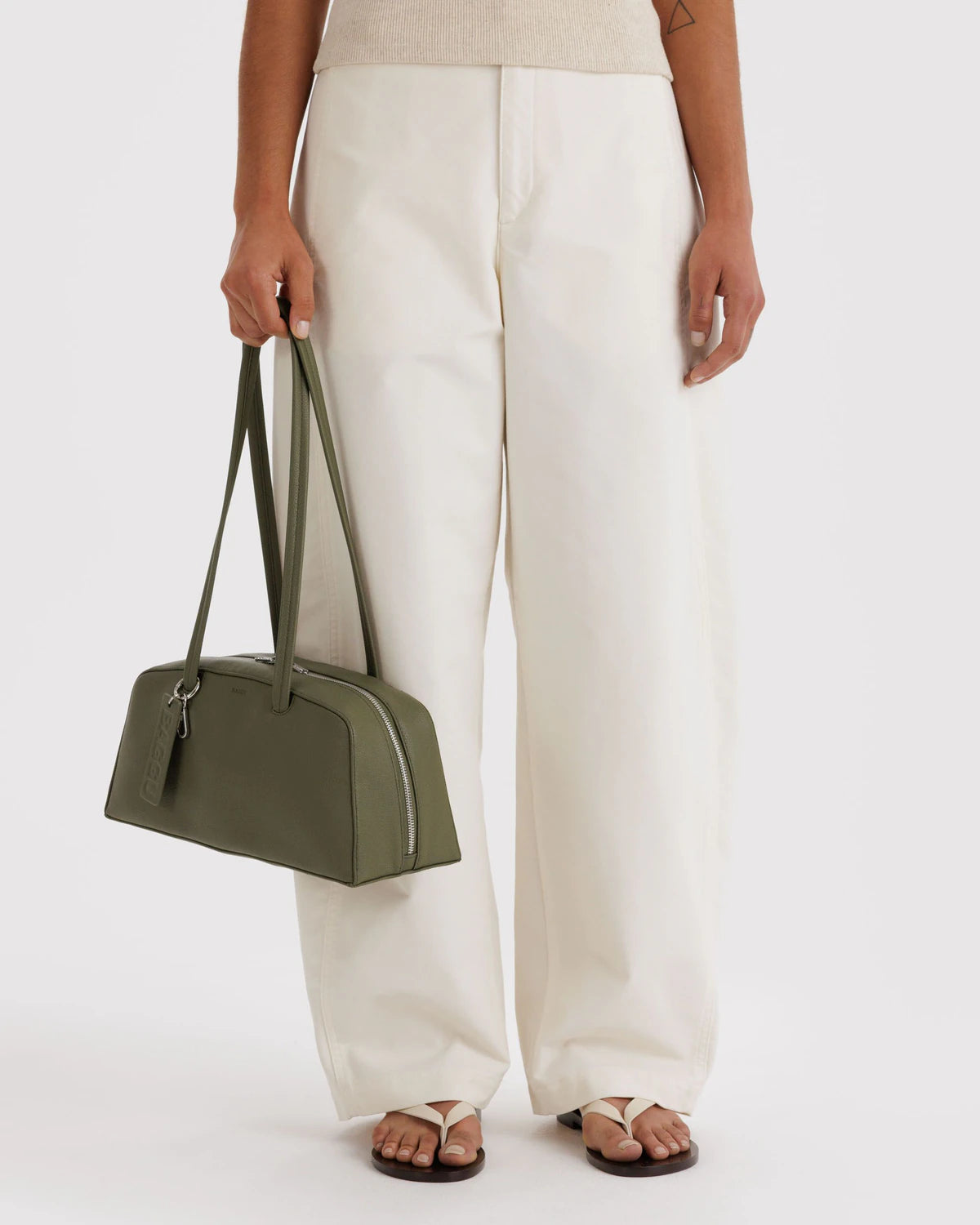 BAGGU Recycled Leather Bowler Bag