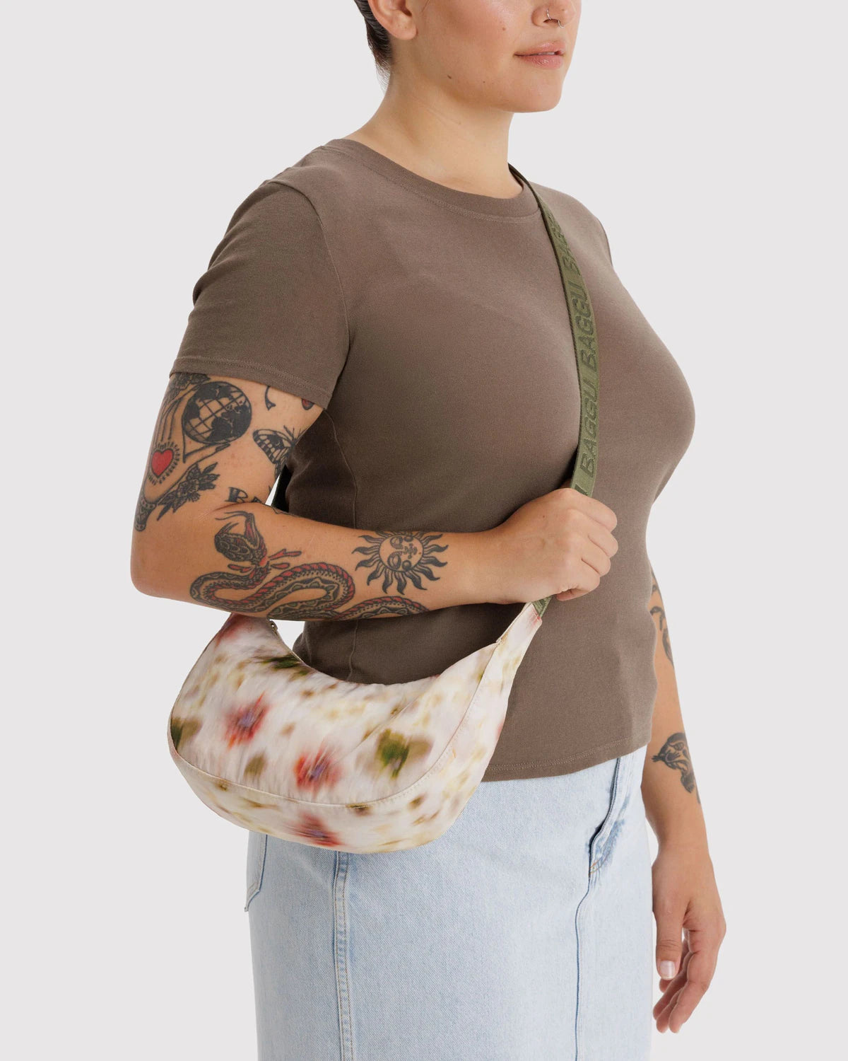 BAGGU Small Nylon Crescent Bag