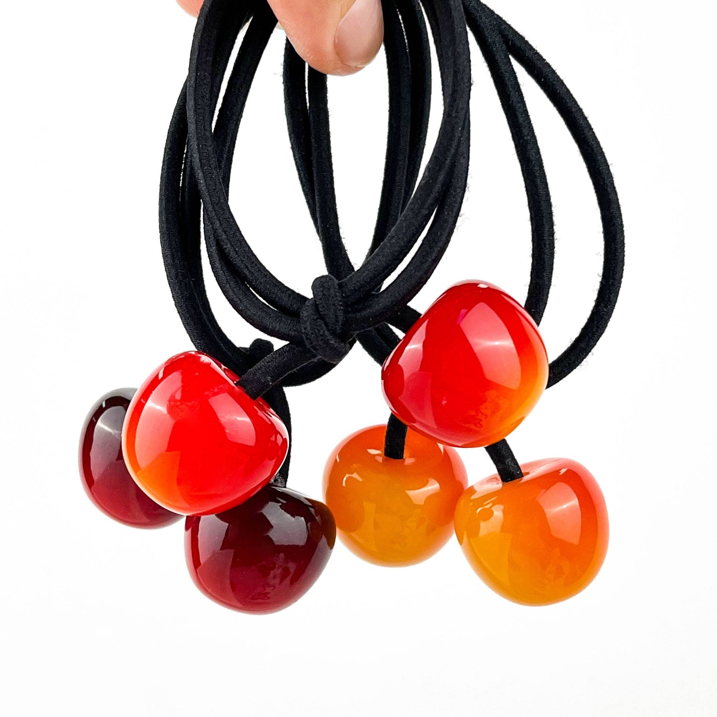 Cherry Hair Tie, Cute Fruit-Inspired Hair Accessories