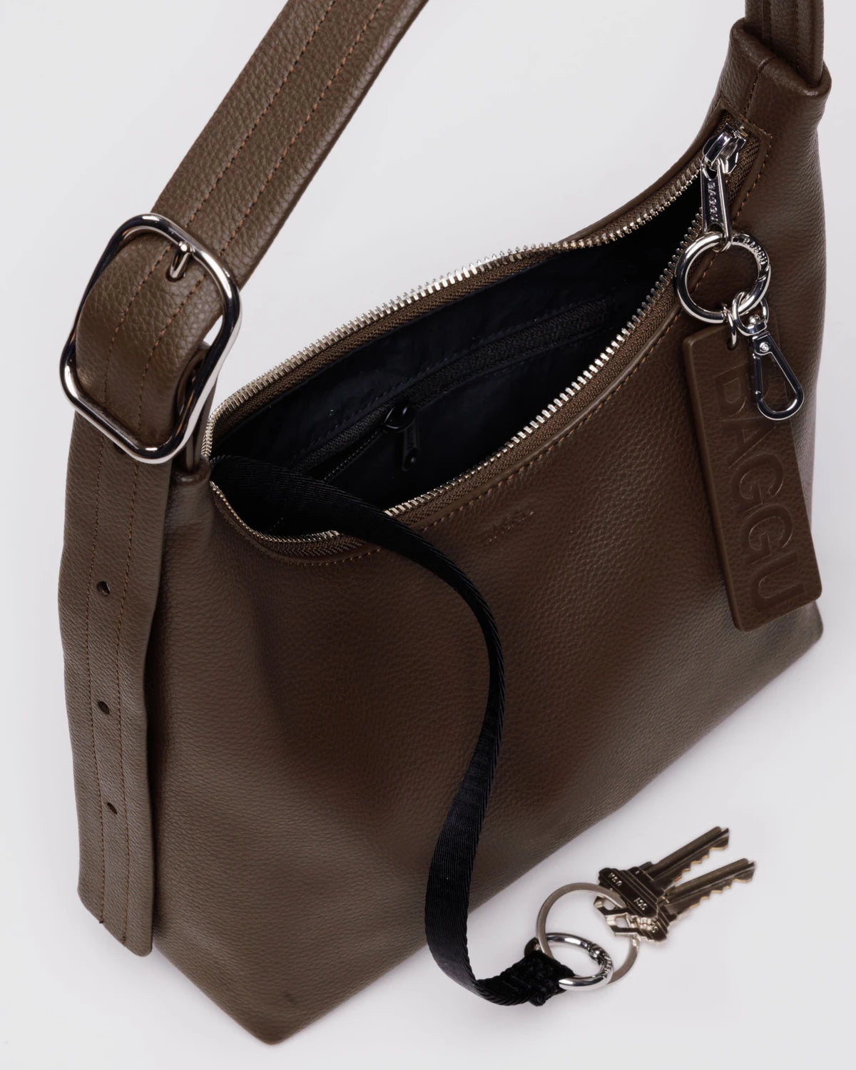 BAGGU Mini Recycled Leather Shoulder Bag