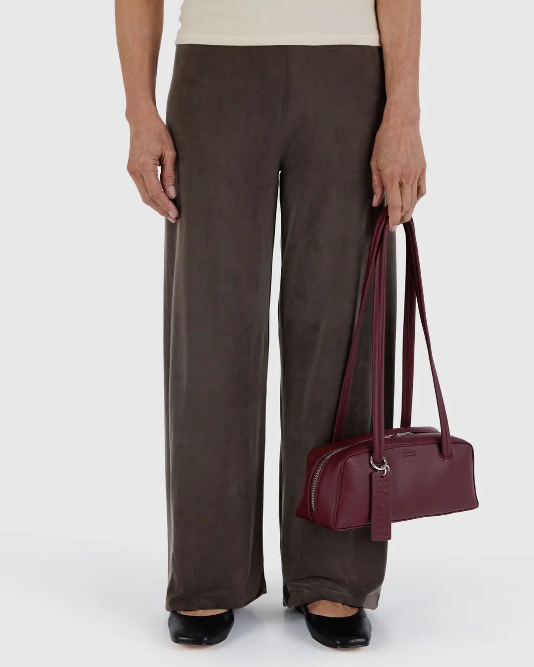 BAGGU Small Recycled Leather Bowler Bag