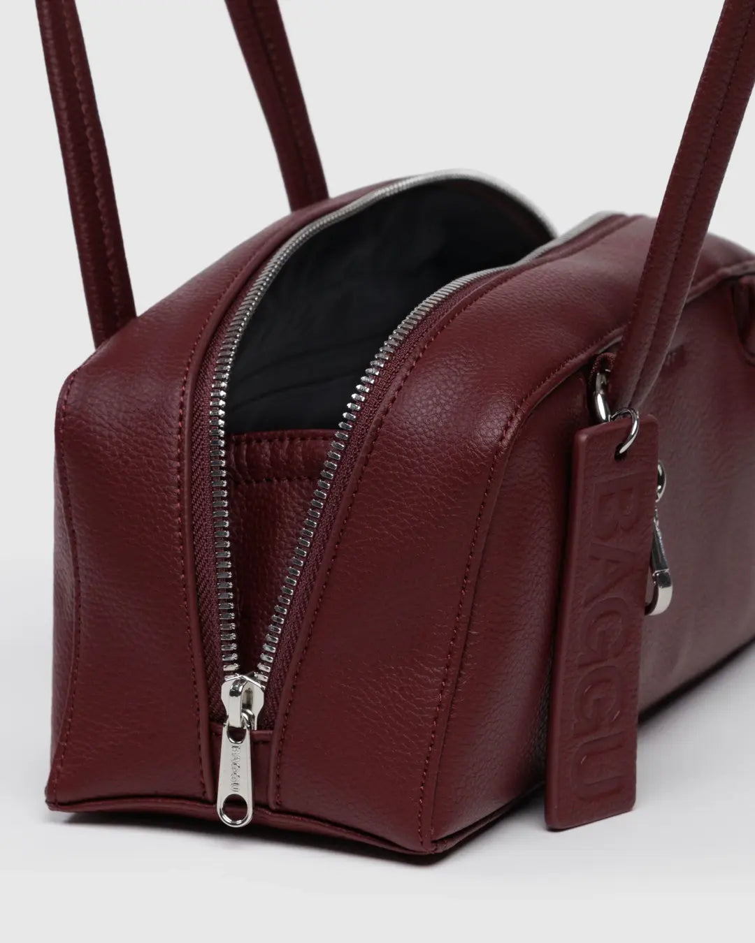 BAGGU Small Recycled Leather Bowler Bag