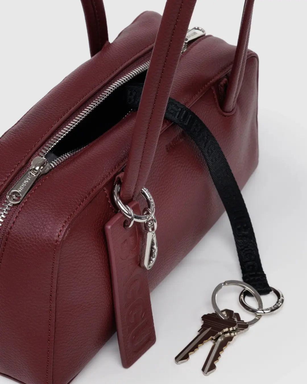 BAGGU Small Recycled Leather Bowler Bag