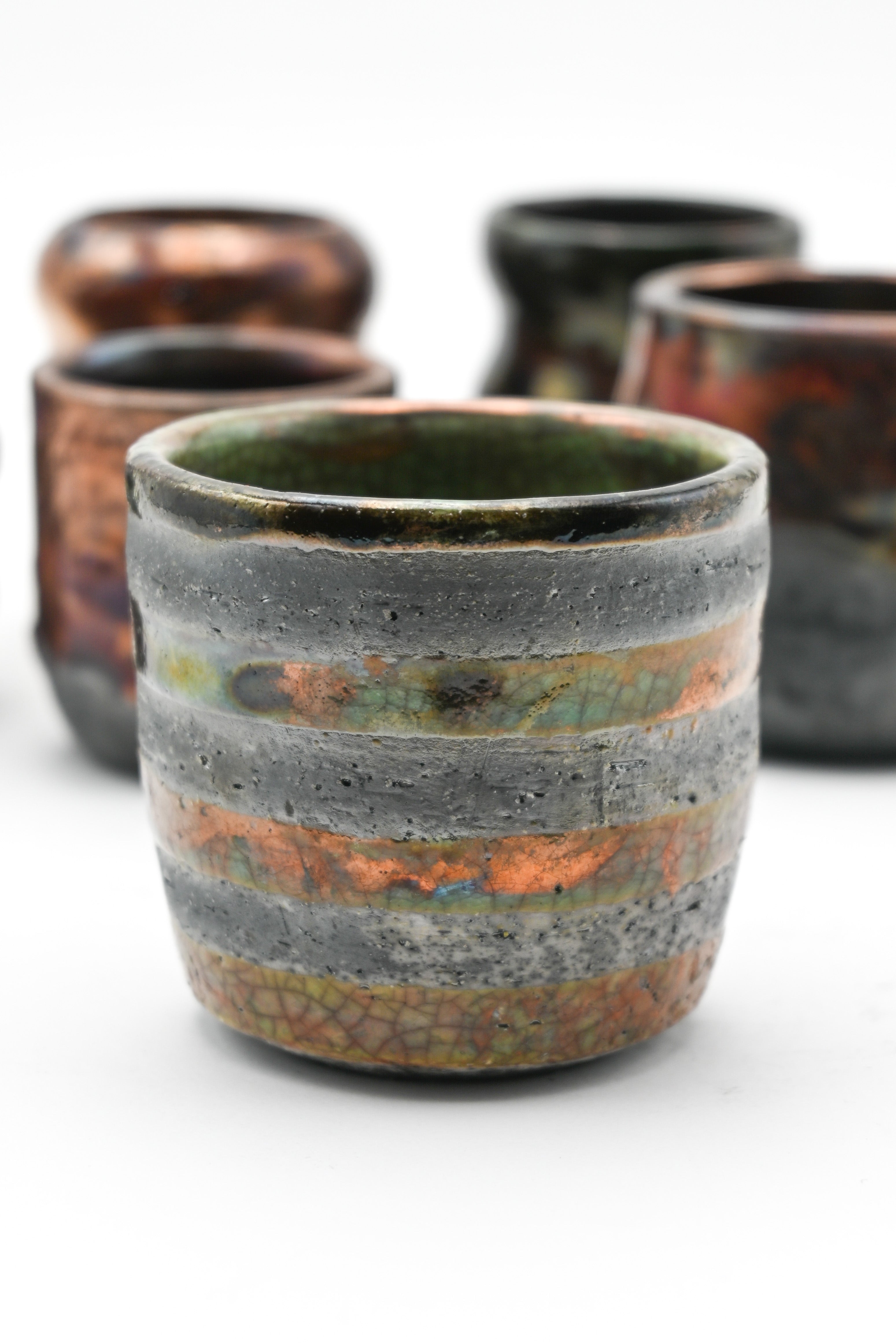 Two 2024 raku cups