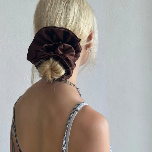 Satin Ruffle Scrunchie