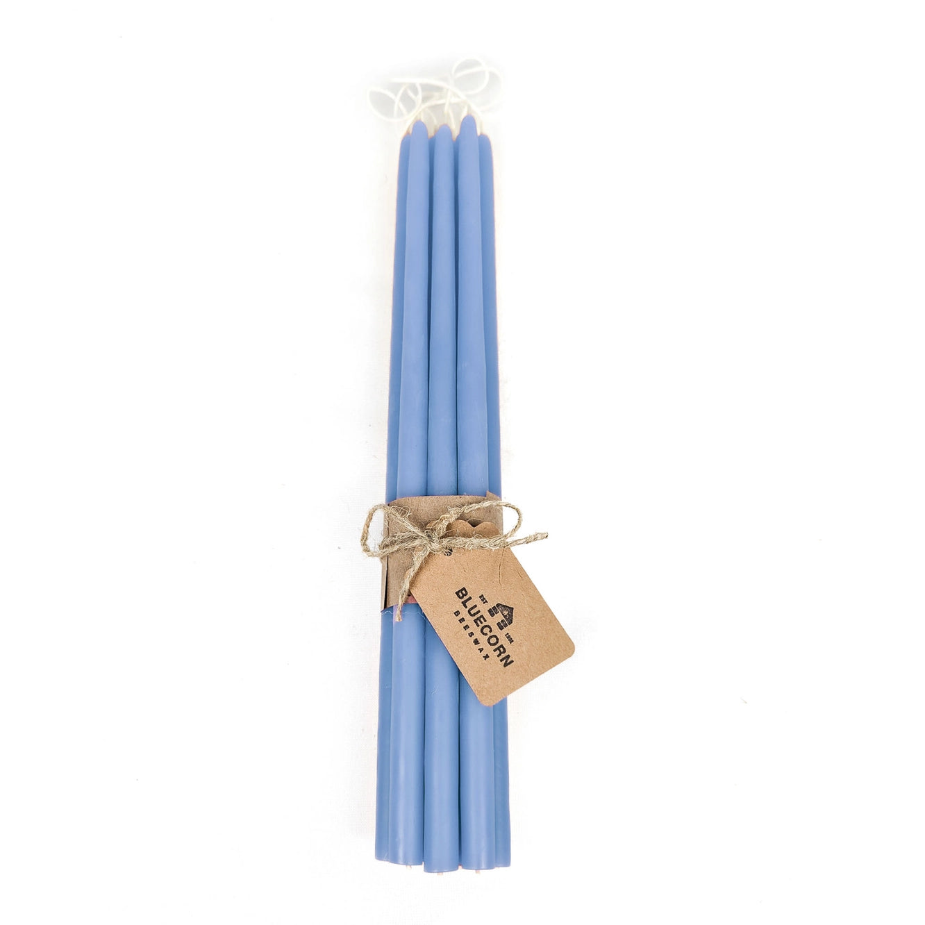 Bluecorn Candles Hand-Dipped Thin Beeswax Tapers