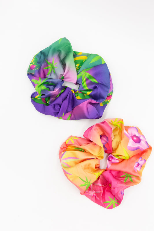 Broccoli Silk Weed Scrunchies