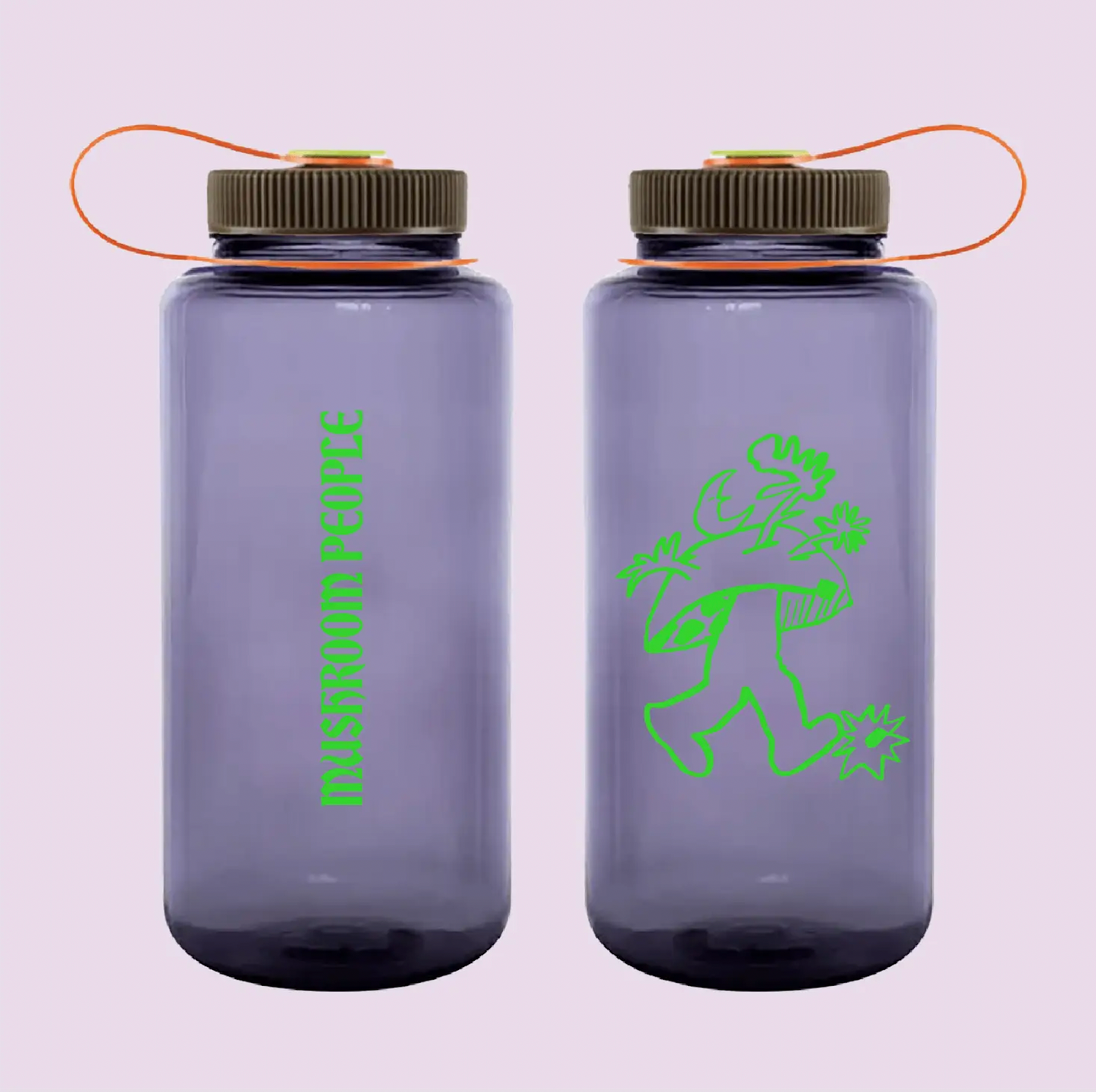Mushroom People Recycled Nalgene Water Bottle